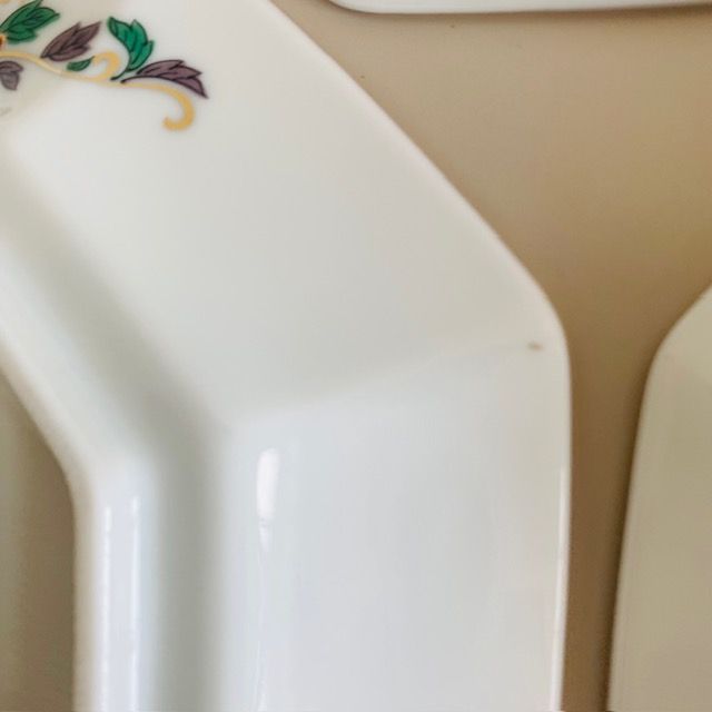 有田焼 古伊万里 八角銘々皿 青藍 5枚セット