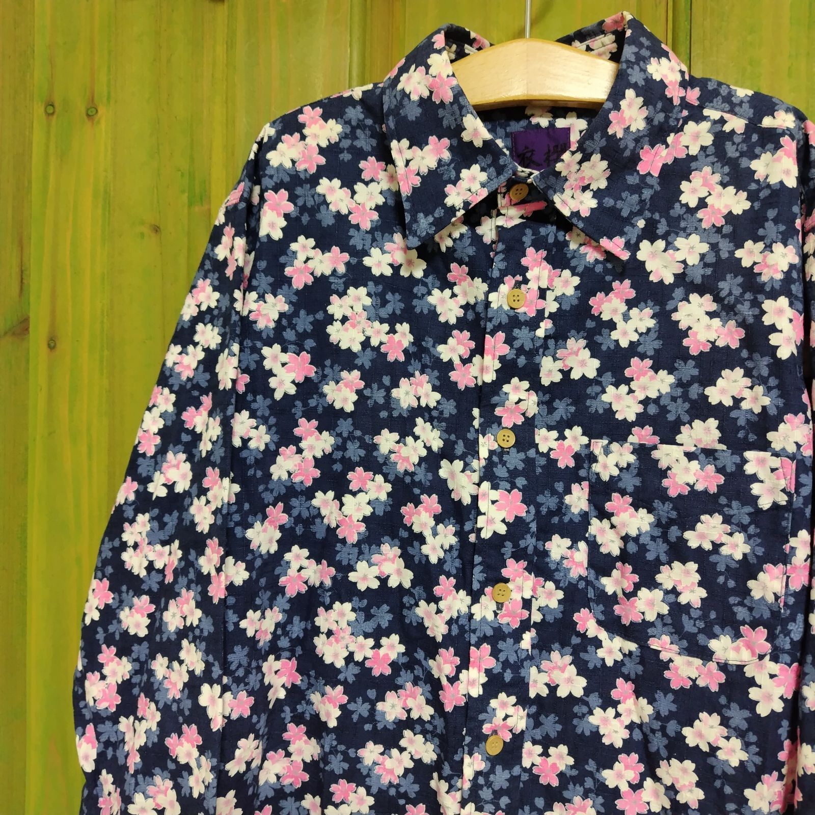 日本製 MADE IN JAPAN 衣櫻 ころもざくら コロモザクラ シャツ 桜柄 花柄 総柄 和柄 - メルカリ