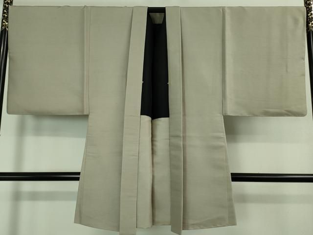 平和屋着物 上 男性 長羽織 キングサイズ 紬地 亜麻色 残布付き kh 5