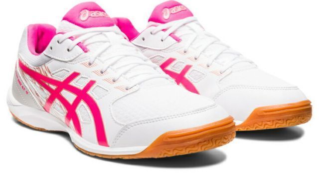 asics アシックス ATTACK HYPERBEAT 4 WHITE PINK GLO 21 1073A056 101 スポーツ スポーツ用品 グッズ ツール 雑貨 靴 シューズ 21センチ レディース メンズ 卓球 柔軟性 軽量 通気性 白 ホワイト