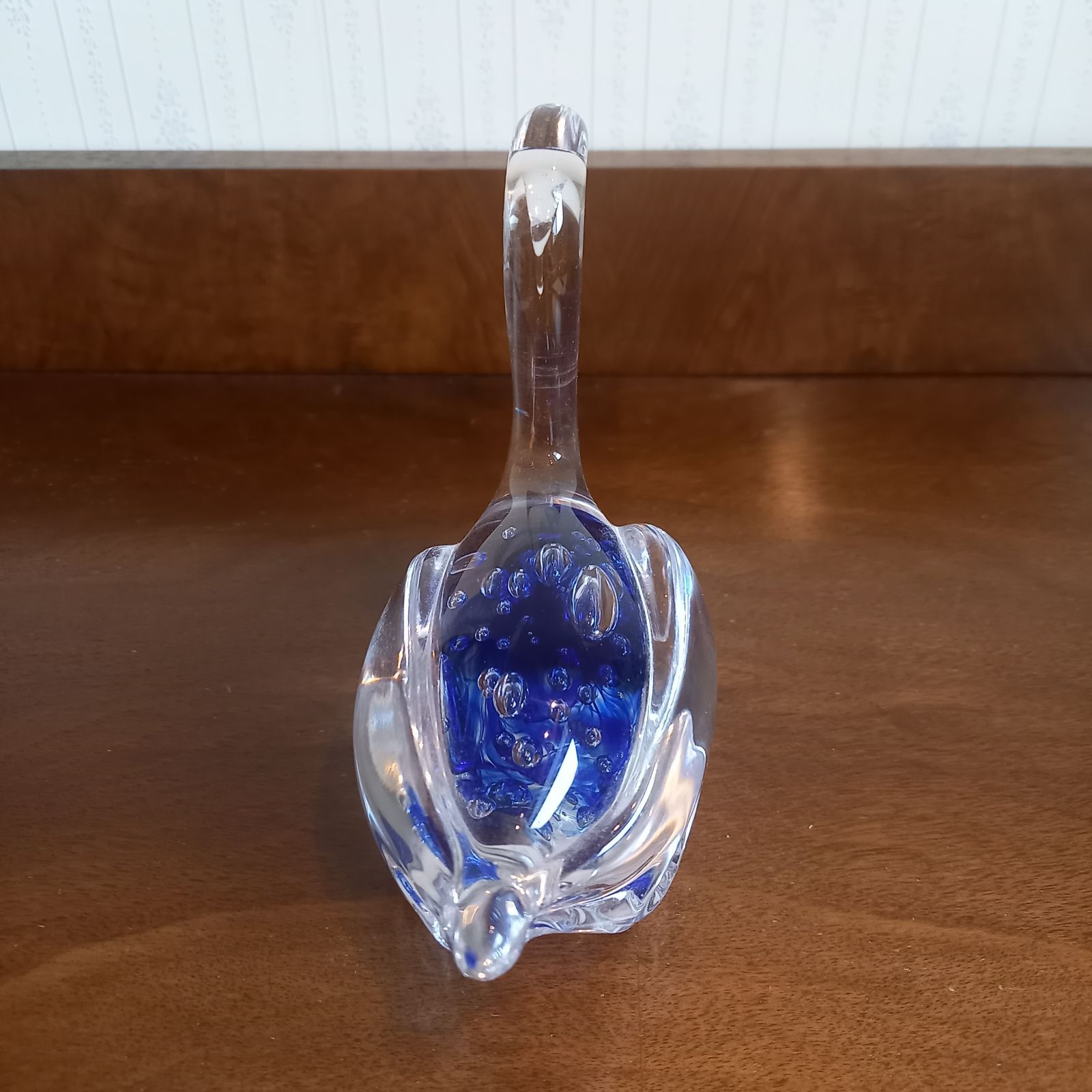 作家もの ガラスのスワン オブジェ