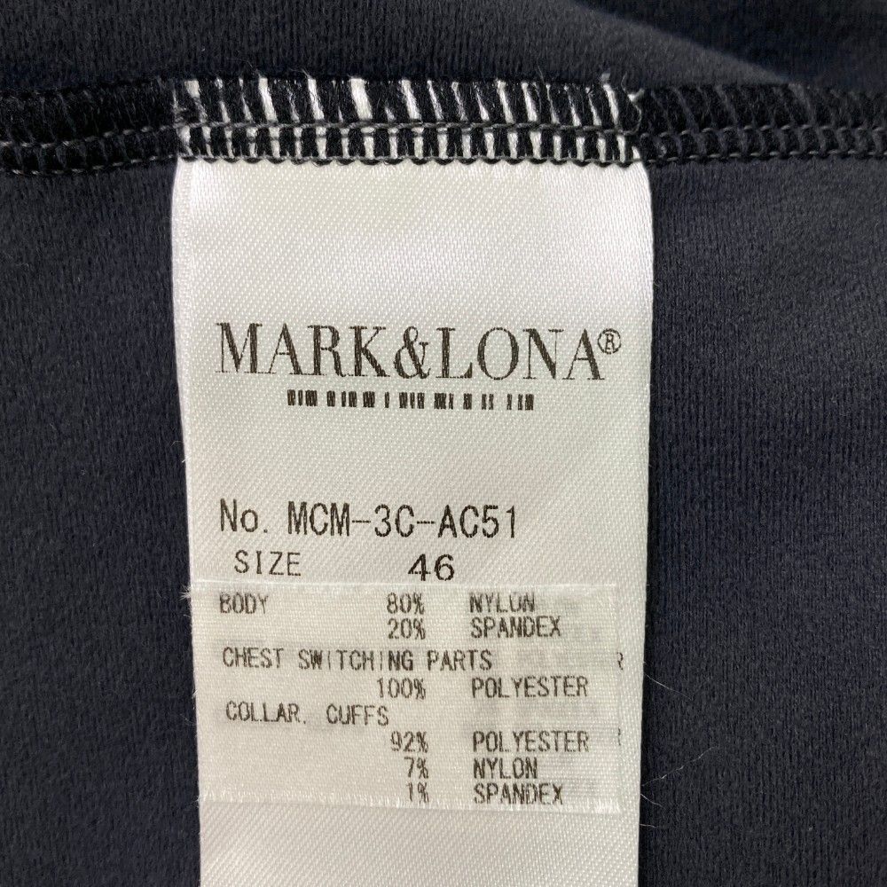 サイズ：46 MARK&amp;LONA マークアンドロナ  裏起毛 ハイネック長袖Tシャツ  グレー系 [240101471812] ゴルフウェア メンズ ストスト MARK&LONA マークアンドロナ 裏起毛 ハイネック長袖Tシャツ