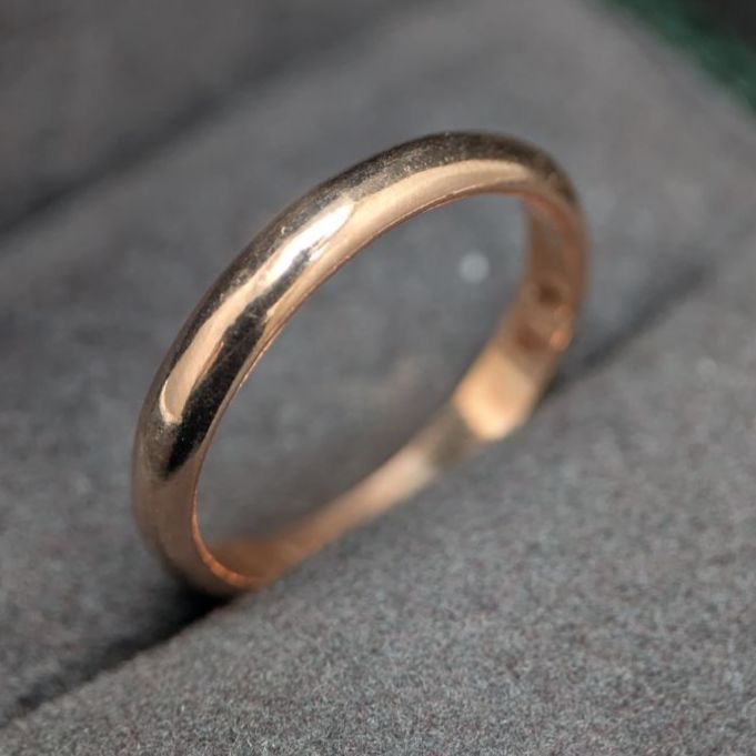 12号 ヴィンテージ 10金ゴールドフィルド ビクトリアンスタイル プレーンリング 2.9mm幅 ウェディングバンド 10K GF WWW_SHINETEETH_COM