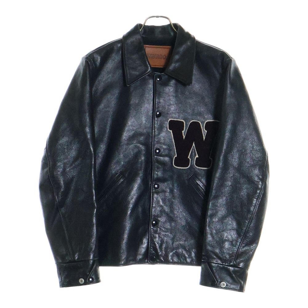WEIRDO ブラックレザージャケット 定価11万 weirdo レザージャケット ファラオジャケット