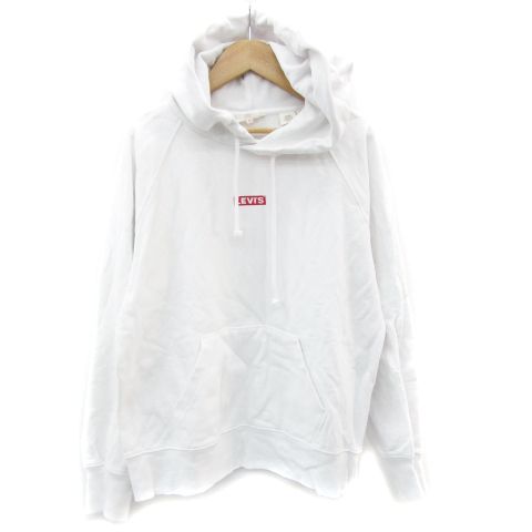 リーバイス Levis パーカー プルオーバー 長袖 プリント S ホワイト 白 /YM42