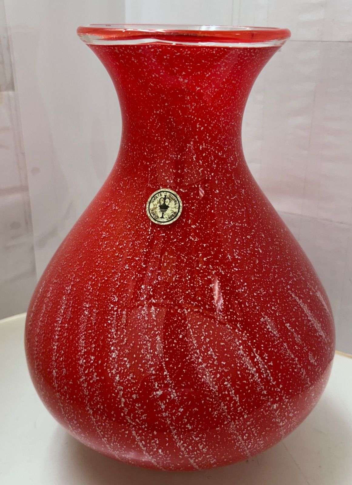 岩田ガラス　花瓶　花器　アンバー　金彩　昭和レトロ 岩田ガラス 花瓶 花器 アンバー 金彩 昭和レトロ