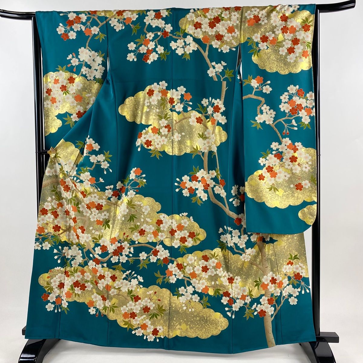 未使用近い　美品　袷　正絹　振袖フルセット　身丈162 裄64 袖丈96 振袖