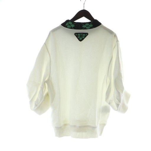 PRADA プラダ ロゴプリント ホワイト スウェット トレーナー S PRADA 【並行輸入品】PRADA プラダ ロゴ スウェットシャツ