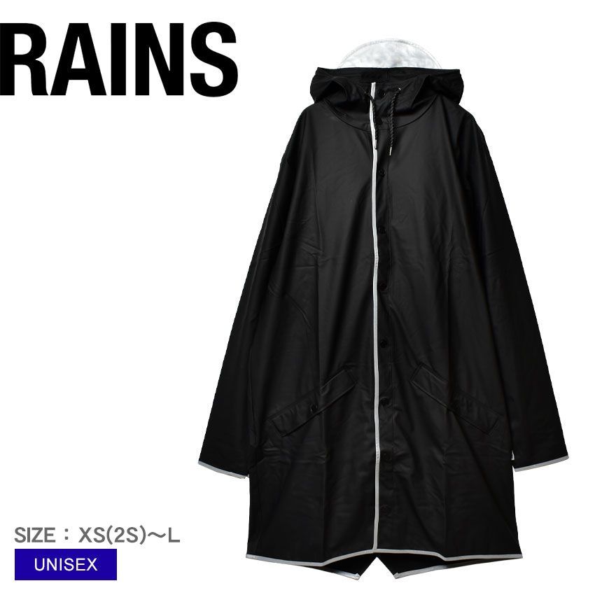 レインズ ジャケット 18540 ユニセックス CLASSIC RAIN LONG JKT REFLECTIVE RAINS ブラック 品番 23690005