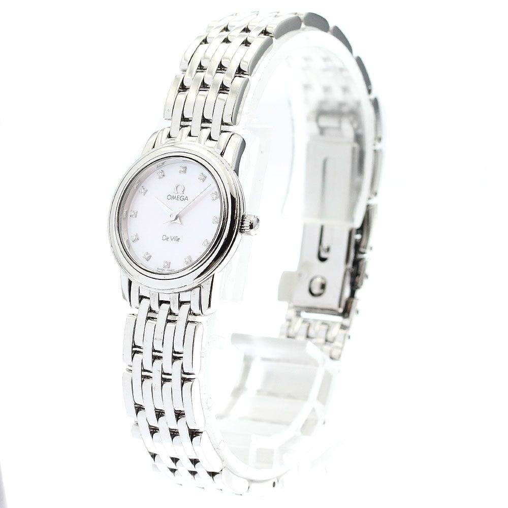 オメガ OMEGA 4570.76 デビル プレステージ 12Pダイヤ クォーツ レディース_905224