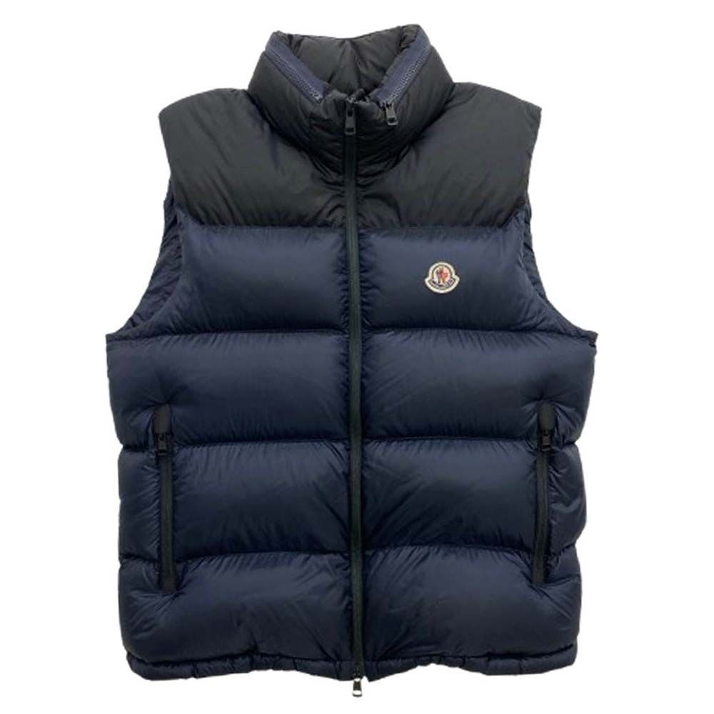 Moncler ネイビー ダウンベスト モントルイユ　フード付き Moncler ネイビー ダウンベスト モントルイユ フード付き