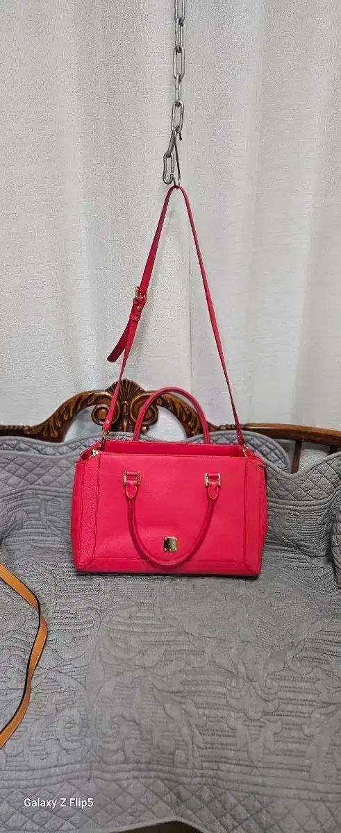 mcm 正規品 ショルダーバッグ クロスオレンジ ピンク