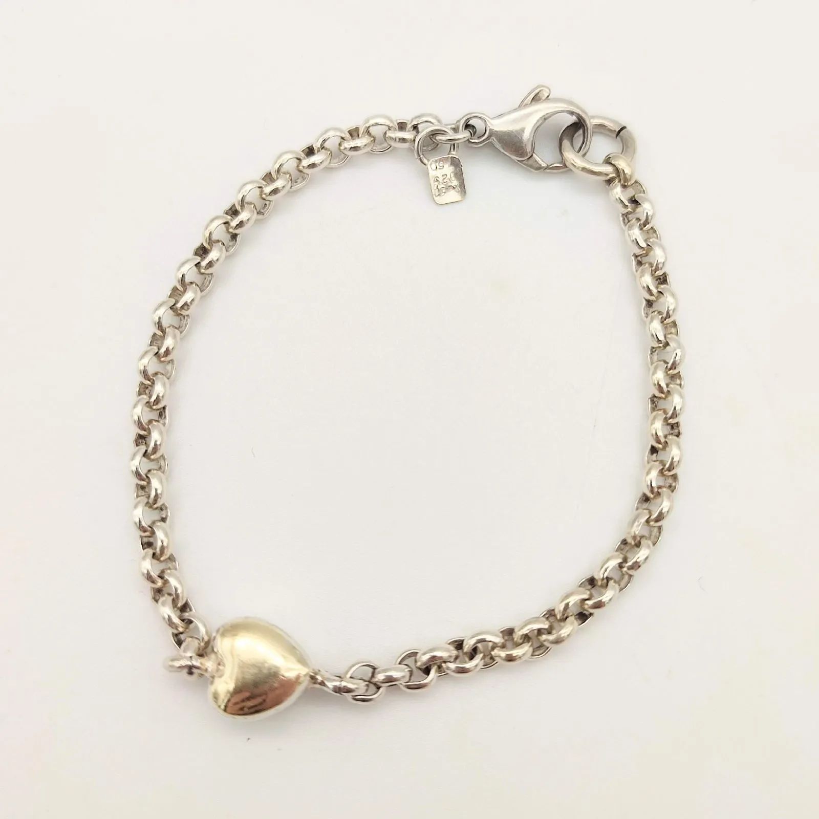 美品】Folli Follie フォリフォリ ハートチャームブレスレット