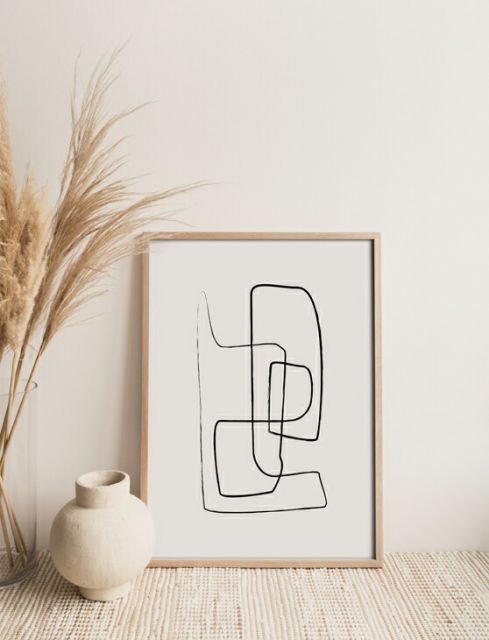 ショップ CARO CARO PRINTS | Minimalist Line Art Print (MODM-3101