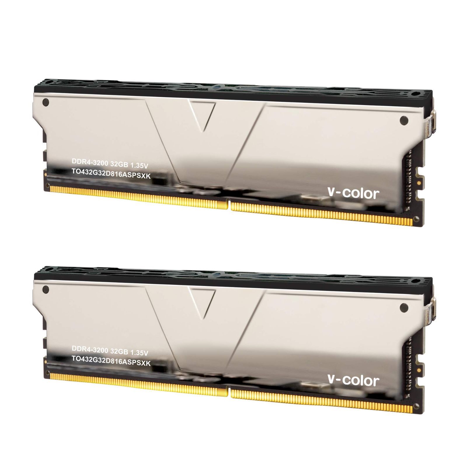 64GB（32GBx2枚）_DDR4 3200MHz v-color Hynix IC デスクトップPC用 ゲーミングメモリ Skywalker Plus DDR4 3200MHz PC4-25600 64GB（32GBx2枚） U-DIMM 2Gx8 1.3