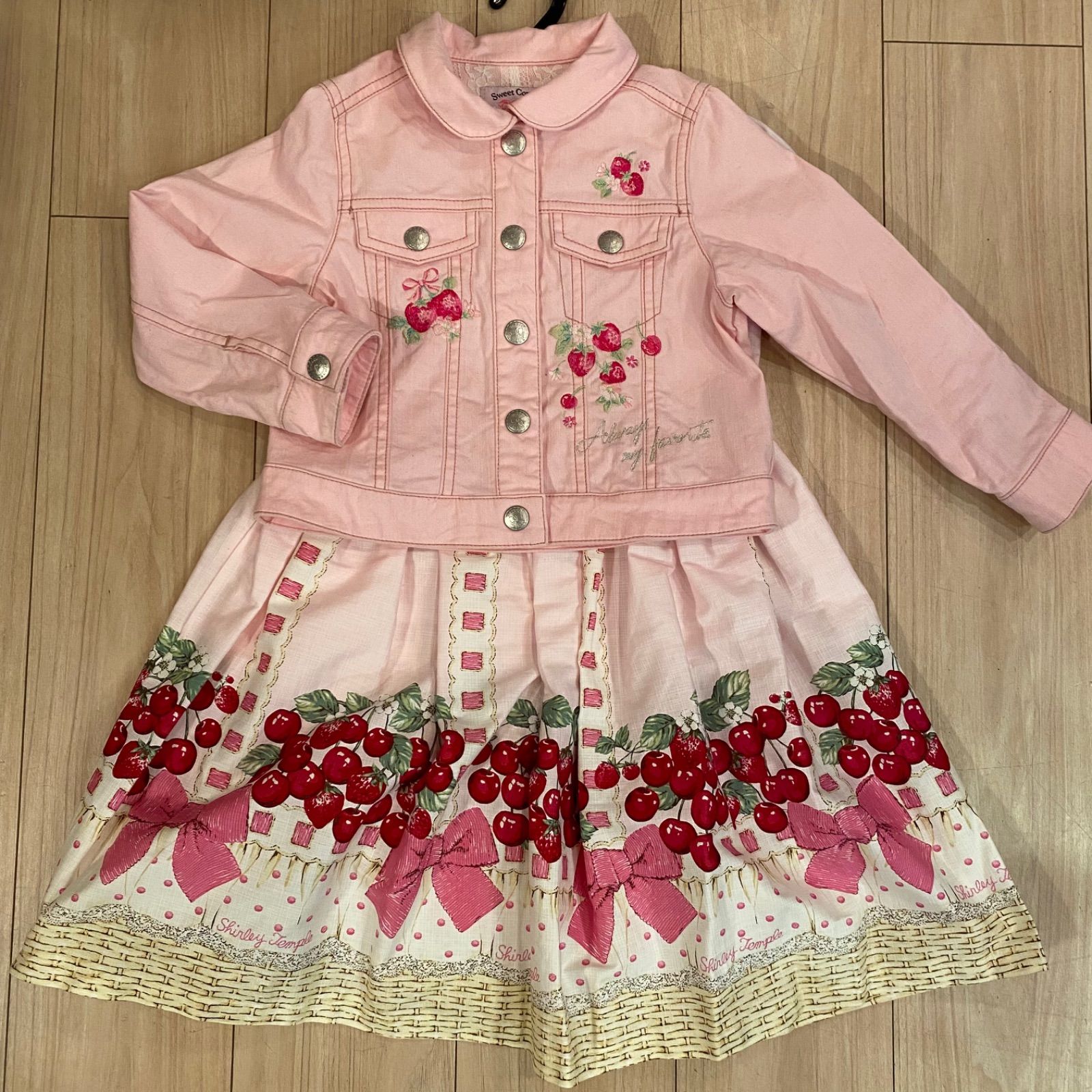 シャーリーテンプル?いちご?デニムジャケット 120 交わし 