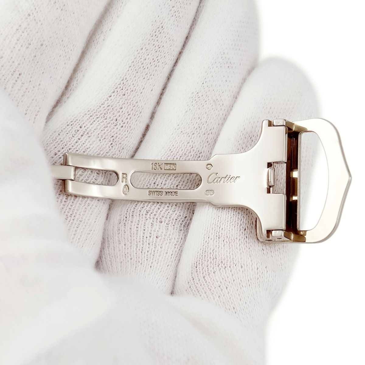 カルティエ 腕時計パーツ K18WG シルバー 純正 16mm幅対応 Cartier - カルティエ Cartier 腕時計パーツ K18WG シルバー