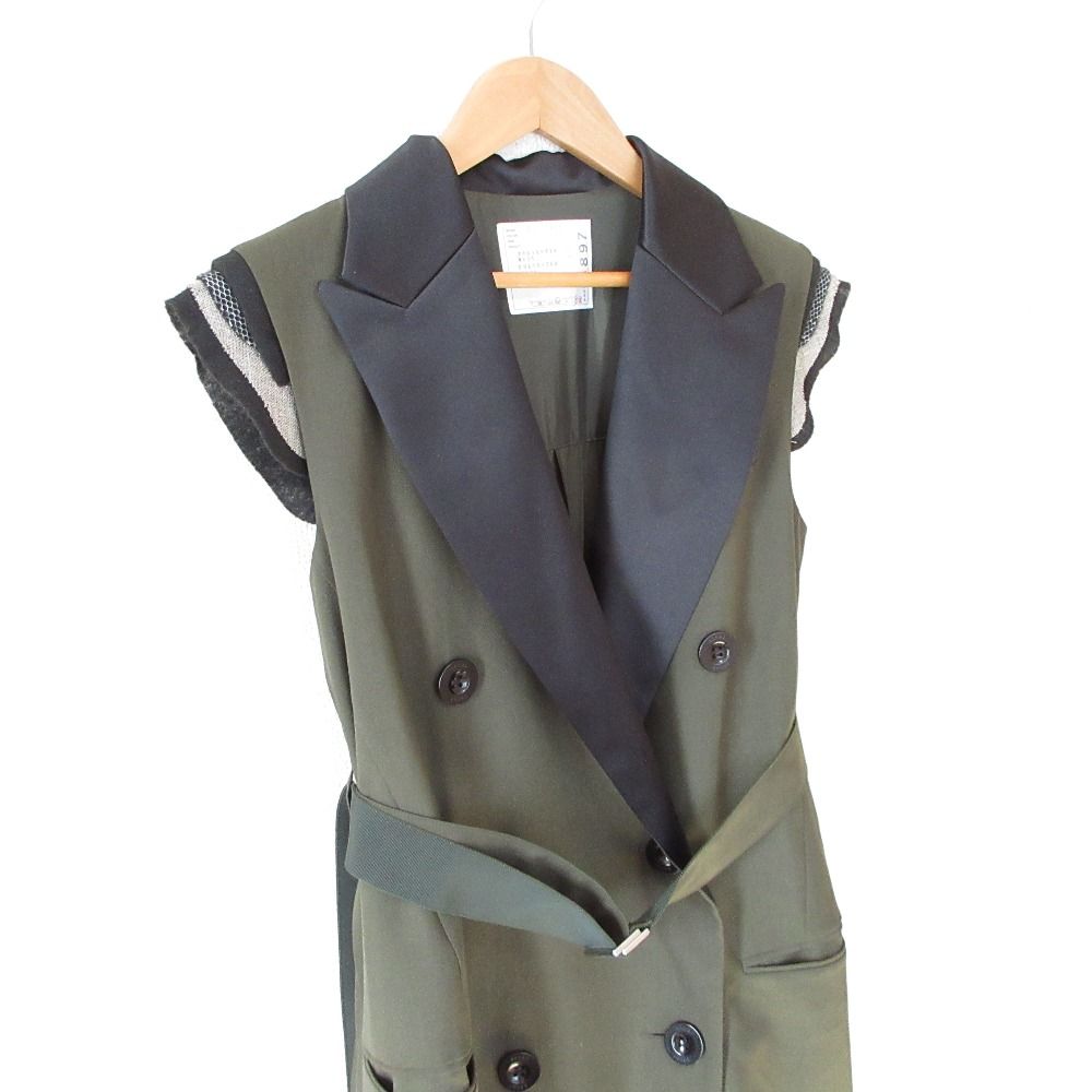 ラ*ラ様 【美品】sacai グレー チェック柄 ノースリーブジャケット サカイ - sacai | Chalk Stripe Blouson-Gray-1の通販 | RESTIR