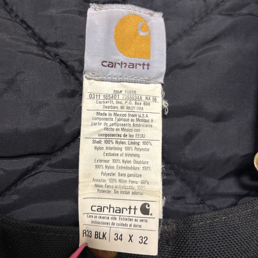 中綿入りダブルニーオーバーオール ブラック