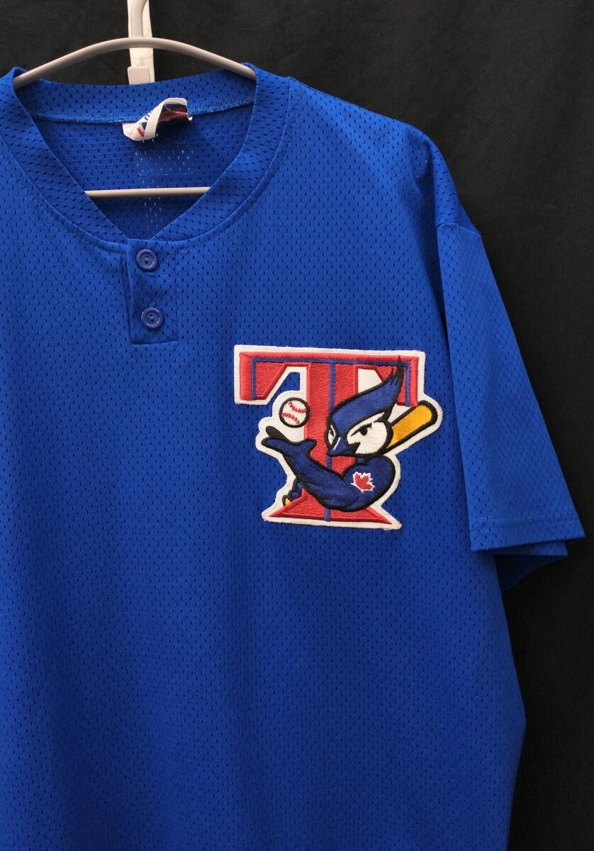 MAJESTIC TORONTO BLUE JAYS マジェスティック トロント ブルージェイズ 刺繍 ロゴ ユニフォーム 野球 MLB 青 ブルー