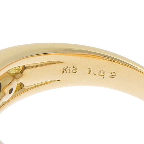 D1.02 ダイヤモンド リング K18 イエローゴールド YG リング・指輪  
