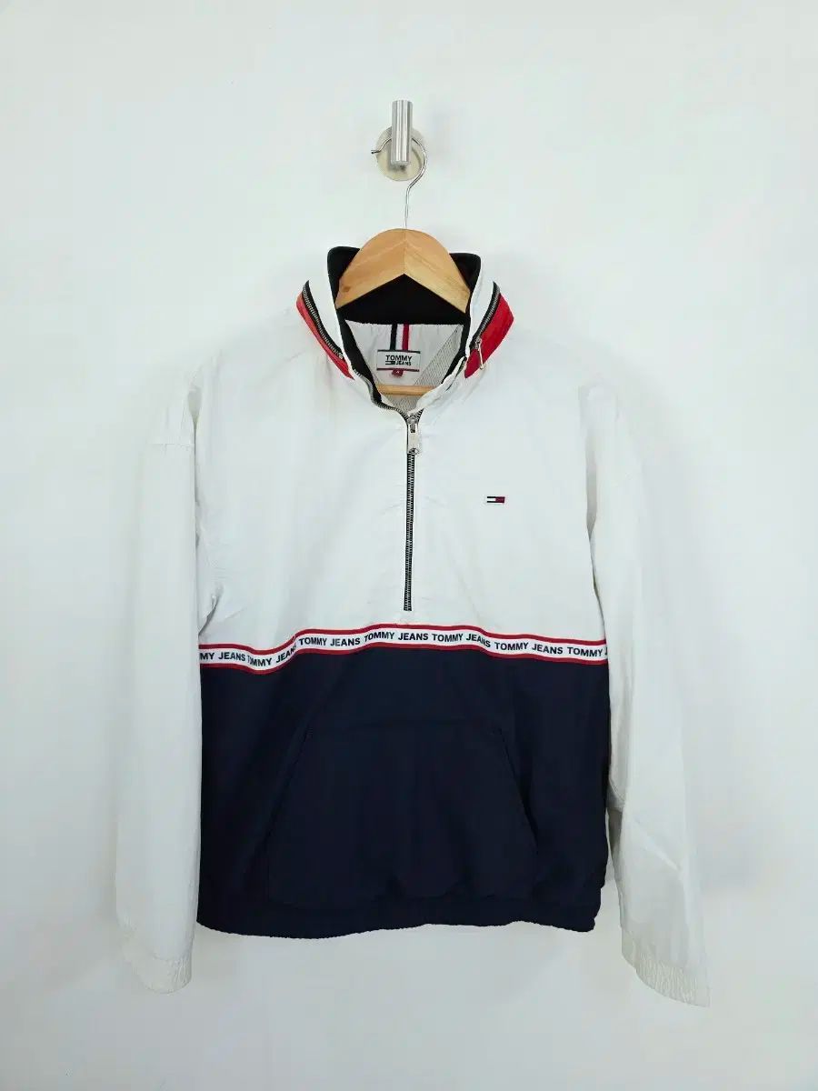 S Tommy Hilfiger トミーヒルフィガー ハーフジップ フード オーバーサイズ アノラック ウィンドブレーカー ジャケット