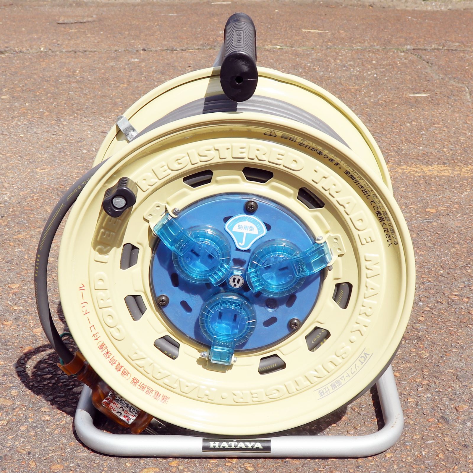 新潟発 ハタヤ サンタイガーレインボーリール BX-301K 屋外用 防雨型 コードリール 現場 工事 30m 100V 倉庫 HATAYA