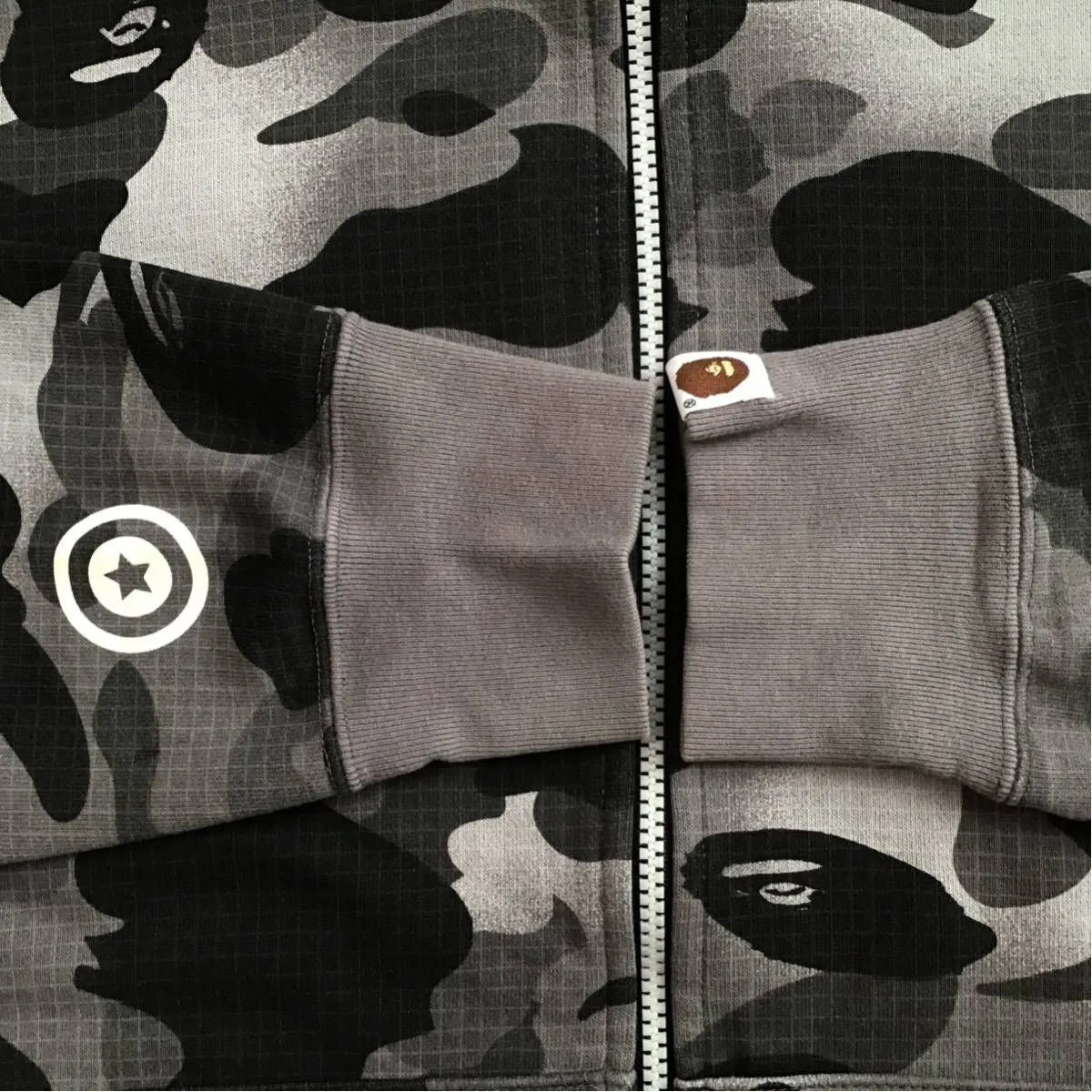 ☆蓄光☆ Grid Camo SHARK FULL ZIP HOODIE Lサイズ a bathing ape  
