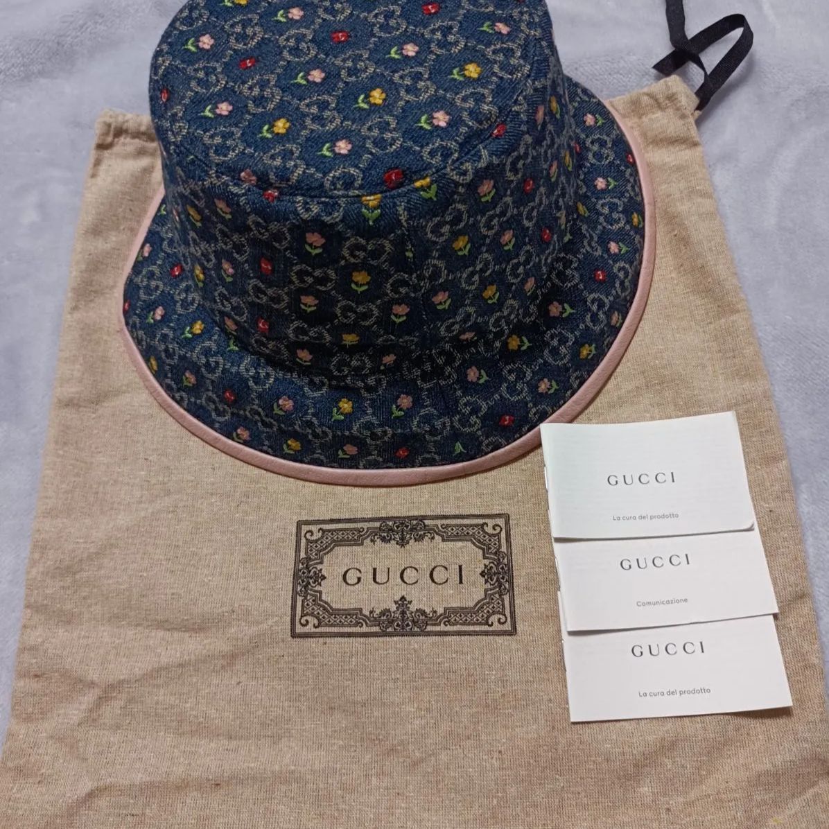 GUCCI】グッチ BLOOMING LOVE GGデニム バケットハット M 帽子 