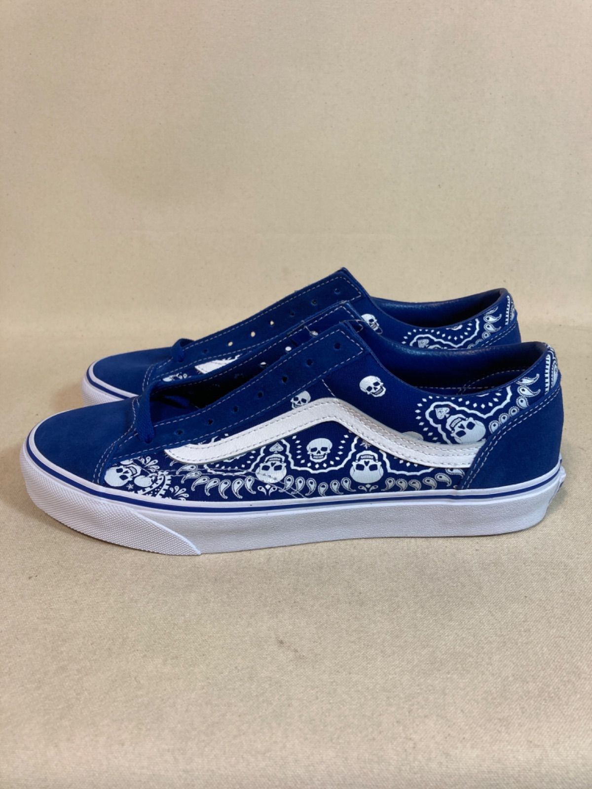 新価格 新品 スタイル36 ブルー バンダナスカル柄 VANS オールド 