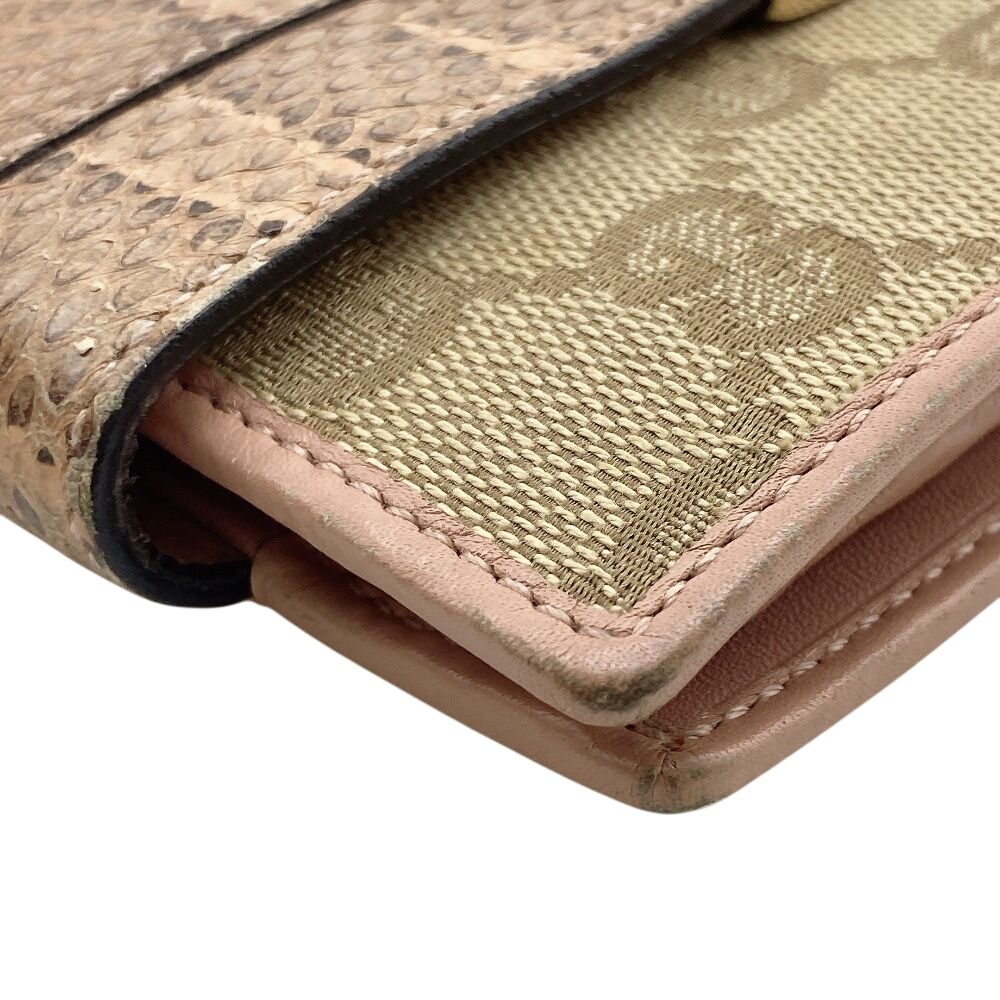 グッチ GUCCI 二つ折り財布 GGキャンバス フラップ 181669 ブラウン