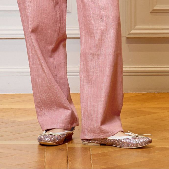 E.PORSELLI (ポルセリ) グリッターバレエシューズ 24093915000710