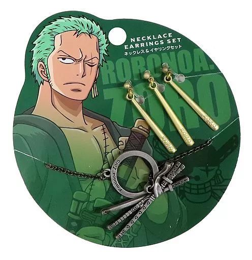 中古】アクセサリー(非金属) ロロノア・ゾロ 3連ピアス風ネックレス