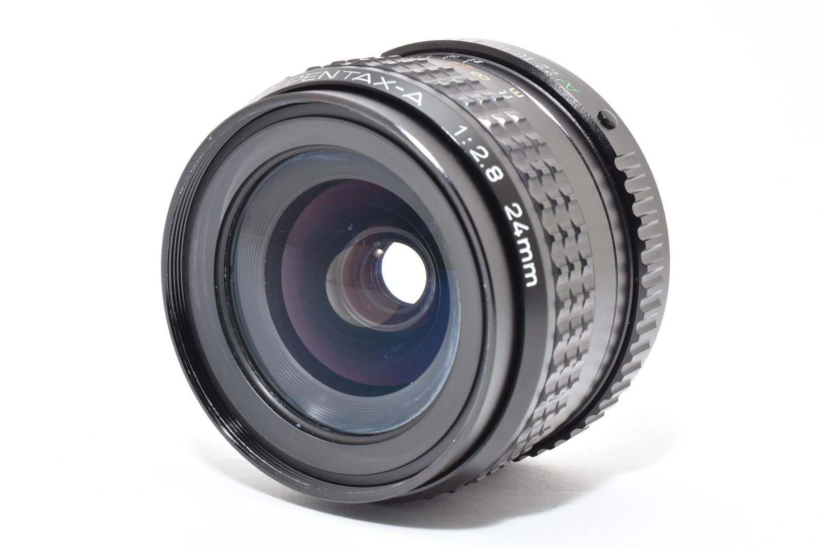 PENTAX SMC A 24 mm F 2 8 広角単焦点レンズ Kマウント MF 動作良好 フロント リアキャップ付 ペンタックス レンズ フィルム対応
