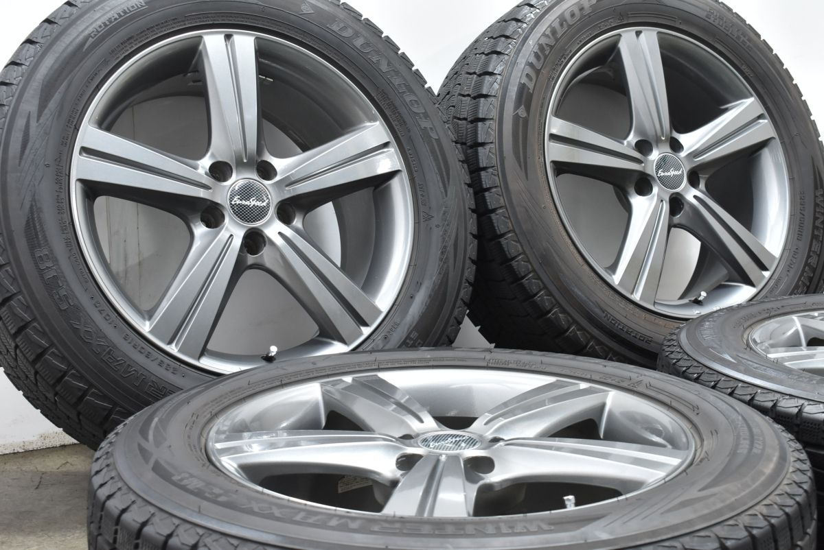 程度良好品 ユーロスピード 18in 7.5J 40 PCD114.3 ダンロップ ウィンターマックス SJ8 235 60R18 CX-60 C X-80 T33 エクストレイル