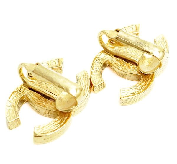 広尾店】 シャネル CHANEL ココマーク ラインストーン イヤリング