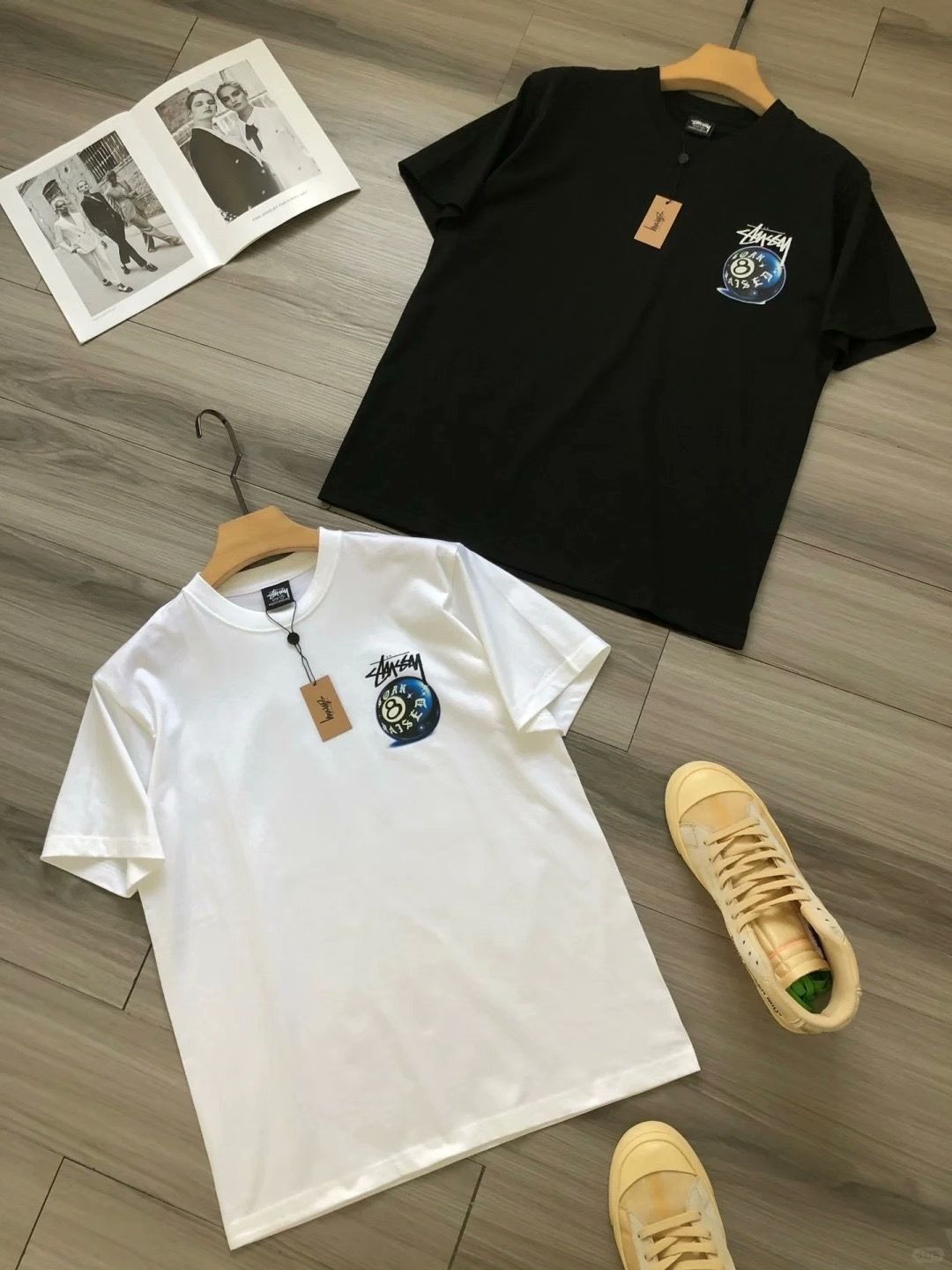 STUSSY ボーンアンドレイズド コラボ 8ボール Tシャツ Stussy Born x Raised 8 Ball Tee White ステューシー ボーン x