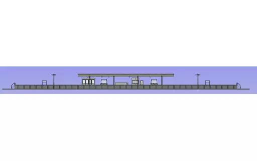 鉄道模型 1|150 島式ホームセット 都市型 照明付 4275