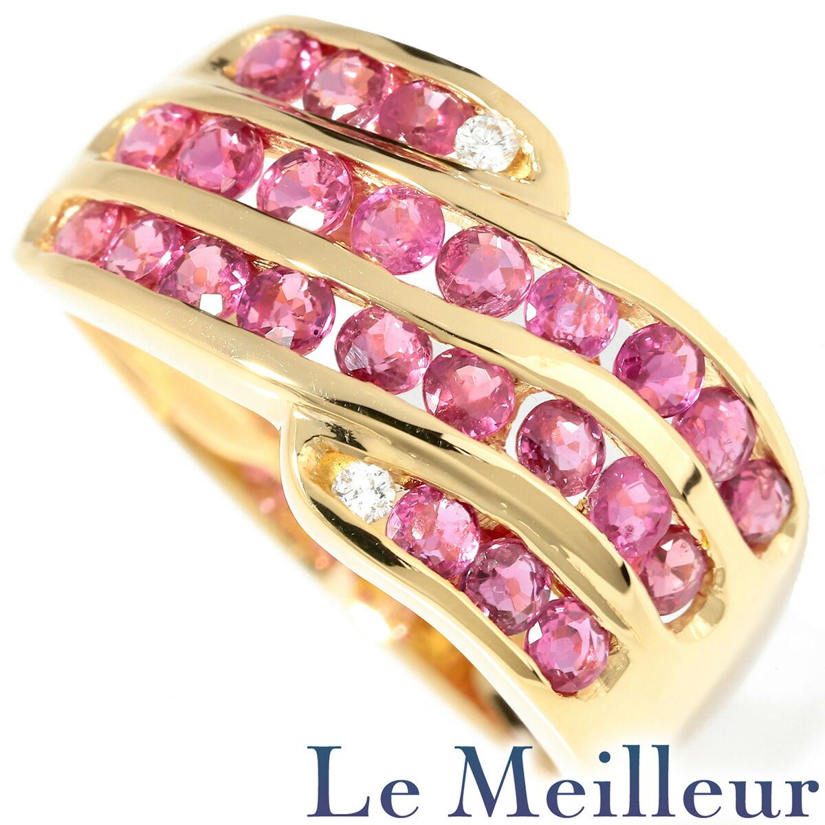 リング 指輪 ルビー 1.6ct ダイヤモンド K18 12号 中古 プレラブド  