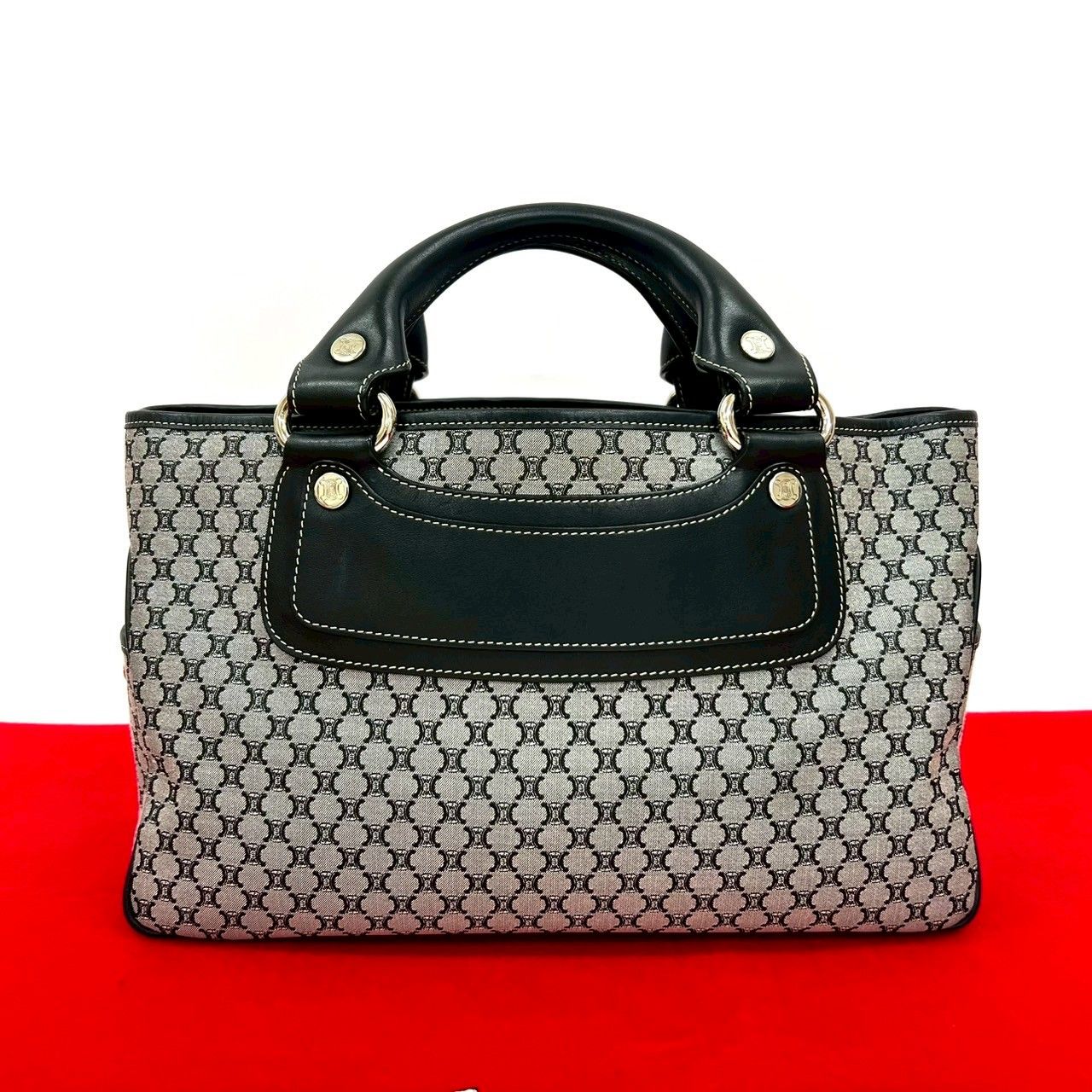 美品✨セリーヌ　CELINE ハンドバッグ　レザー　ブギー　トリオンフ 極 美品 CELINE セリーヌ ブギー バッグ トリオンフ 総柄 ロゴ