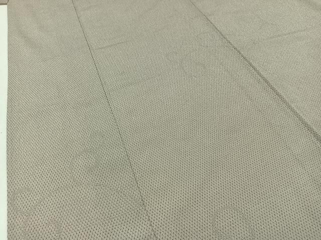 平和屋着物▽本塩沢 単衣 亀甲絣 唐草花文 正絹 逸品 未