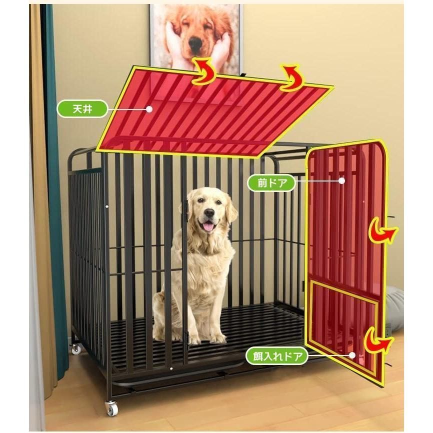 ペットケージ 鉄製 犬檻 犬小屋 ケージ 折りたたみ式 ペット