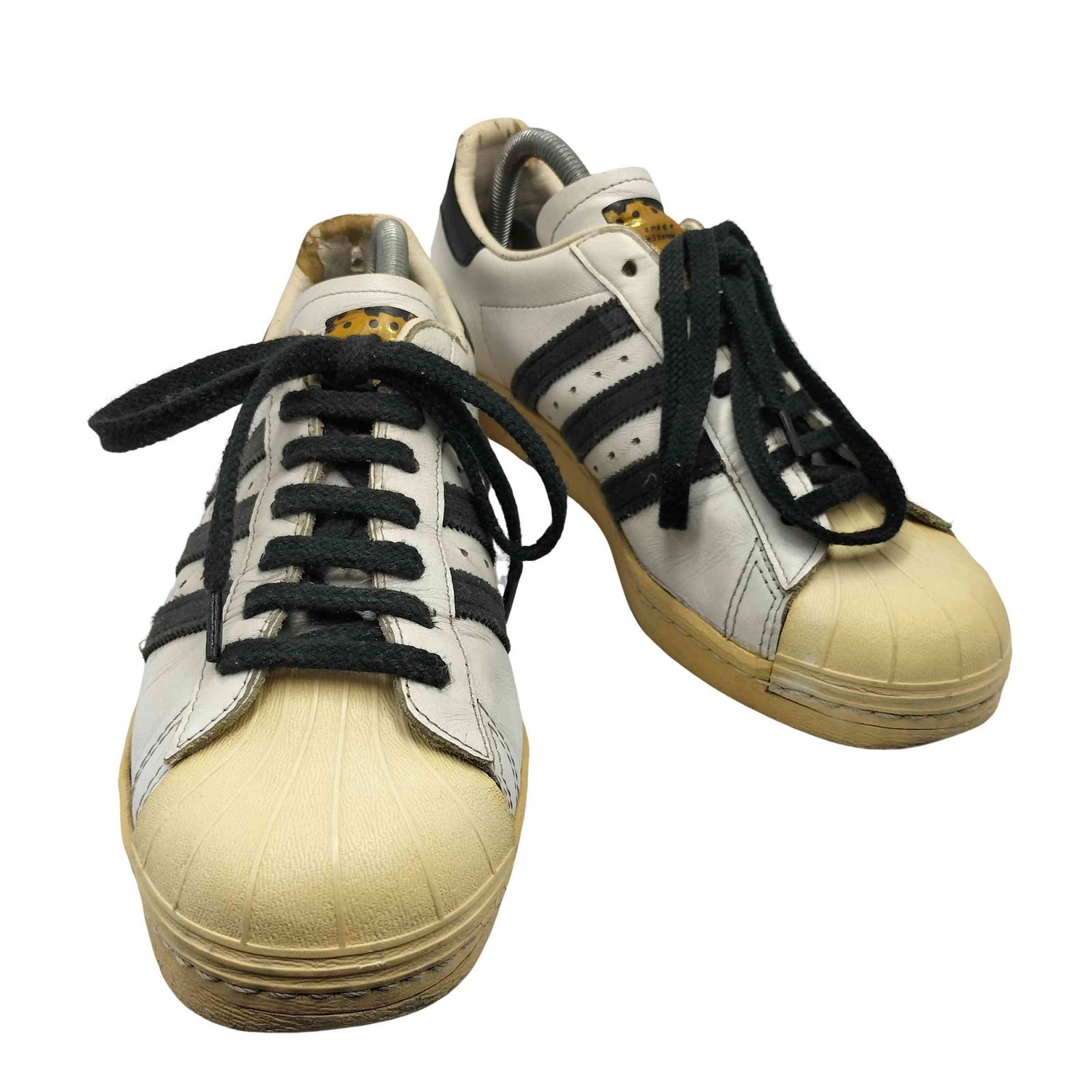 アディダスオリジナルス adidas Originals SUPER STAR 80s スーパースター 白黒金ベロ メンズ JPN：26.5 