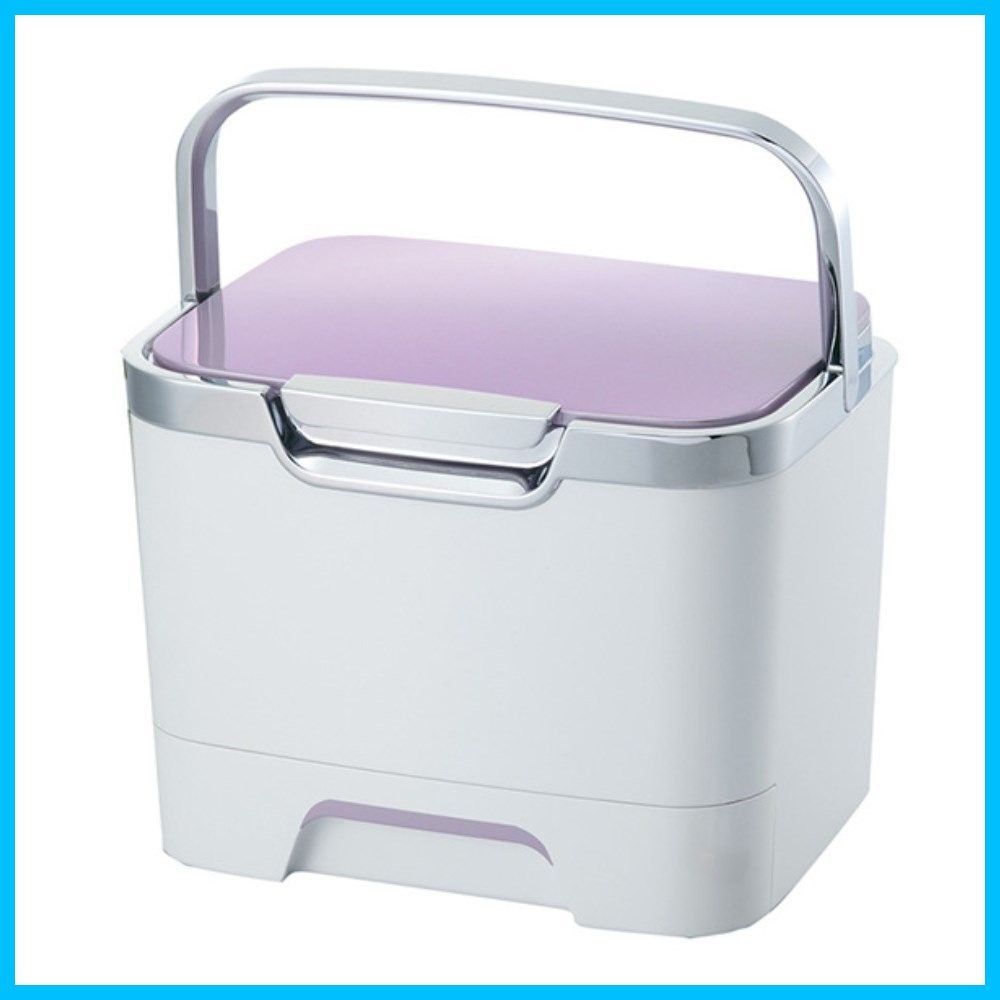 【特価商品】ミラー付 収納 化粧品 鏡付 化粧箱 大容量 ボックス COB-350 メイク パープル コスメ 日本製 MIクリエーションズ