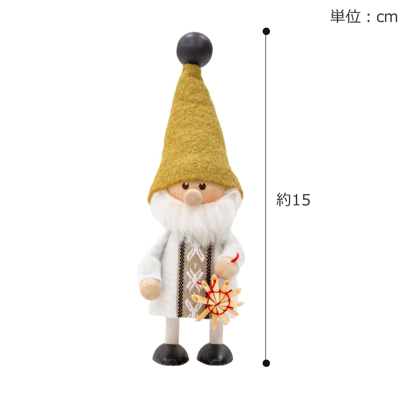 ストローオーナメントを持ったサンタ Jule