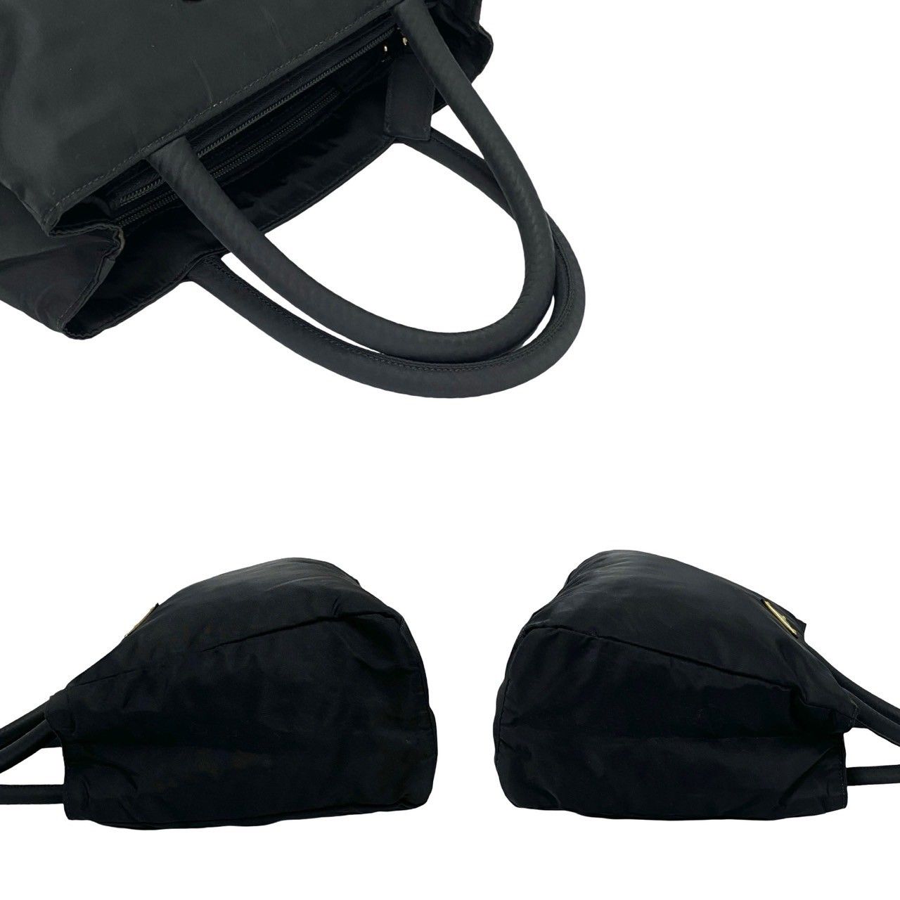 極 美品 希少品 PRADA プラダ 三角 ロゴ ゴールド 金具 ナイロン