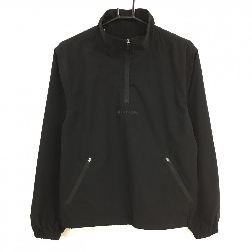 【希少】 エフアールツー ブルゾン 黒×カーキ ハーフジップ バックロゴ ☆特価☆【美品】エフアールツー ブルゾン 黒×グレー ハーフジップ