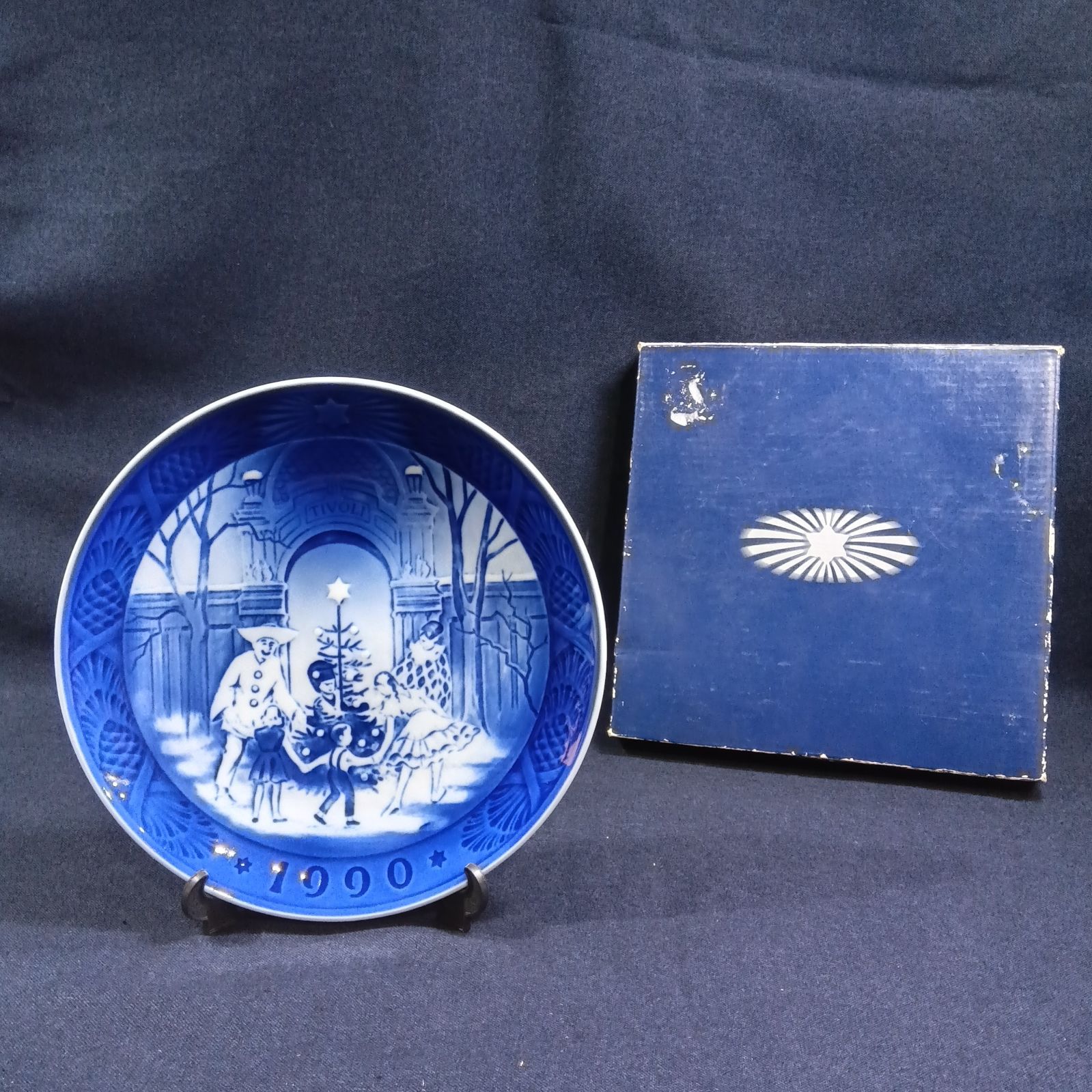 ロイヤルコペンハーゲン 1990年クリスマスプレート ホーム＆キッチン