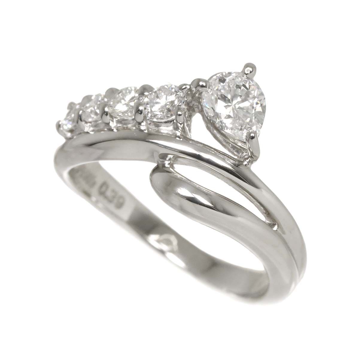 K18/PT900 ダイヤモンド リング 約8.5号 タサキ TASAKI 8号 リング