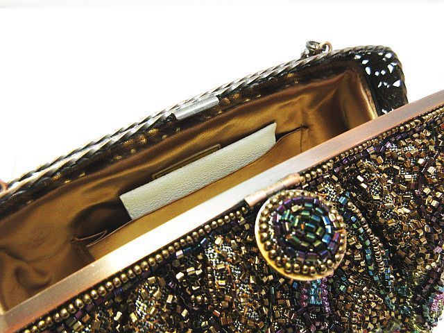 【極美品】ルミー　はしもと　ビーズバッグ　ゴールド　パーティーバッグ LUMY はしもと ビーズバッグ パーティバッグ ゴールド⭐︎ LUMY